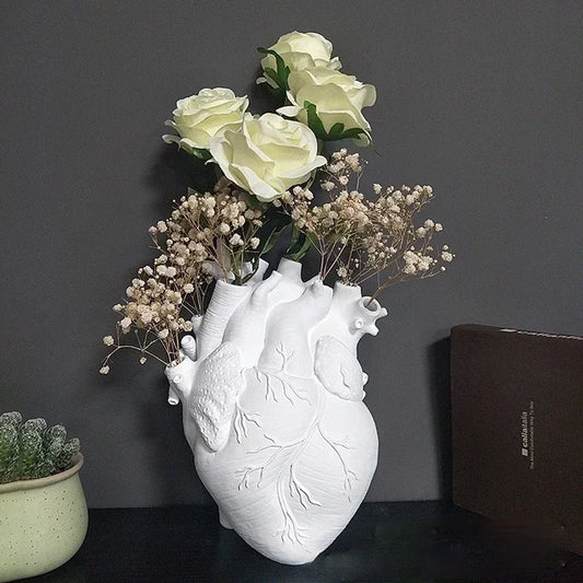 ❤️ Vase Cœur Anatomique – Décoration décalée pour fleuriste rebelle